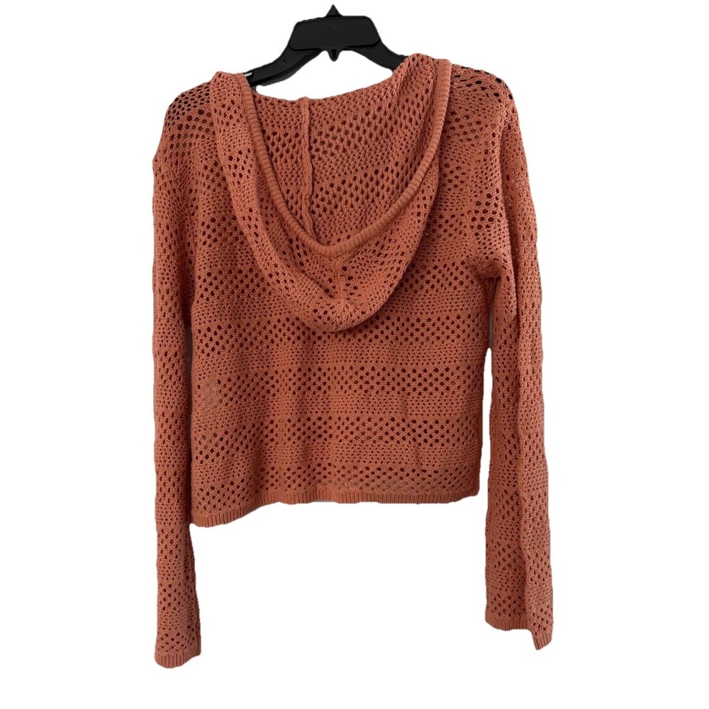 NWT Roxy After Beach Break‎ Womens Long Sleeve Crochet Sweater Coral Size Small - Picture 10 of 13